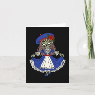 Cute Fransk Zombie Anteckningskort
