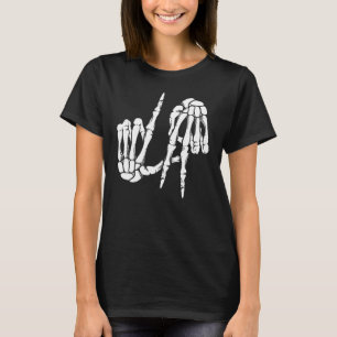 Cute Freaky Los Angeles Hand Sign Skeleton LA T Shirt