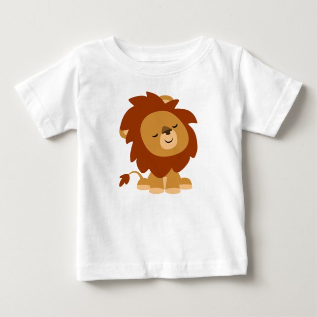 Cute fredliga Tecknaden Lejonare Baby T-Shirt (Framsida)
