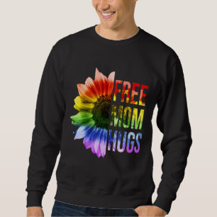 Cute Free Mamma Hugs Lgbt Pride Rainbow Sunblomma Lång Ärmad Tröja