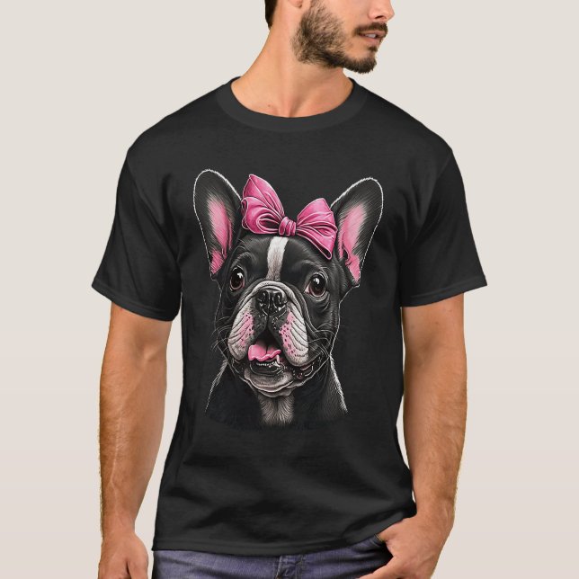 Cute french bulldog  2 t shirt (Framsida)