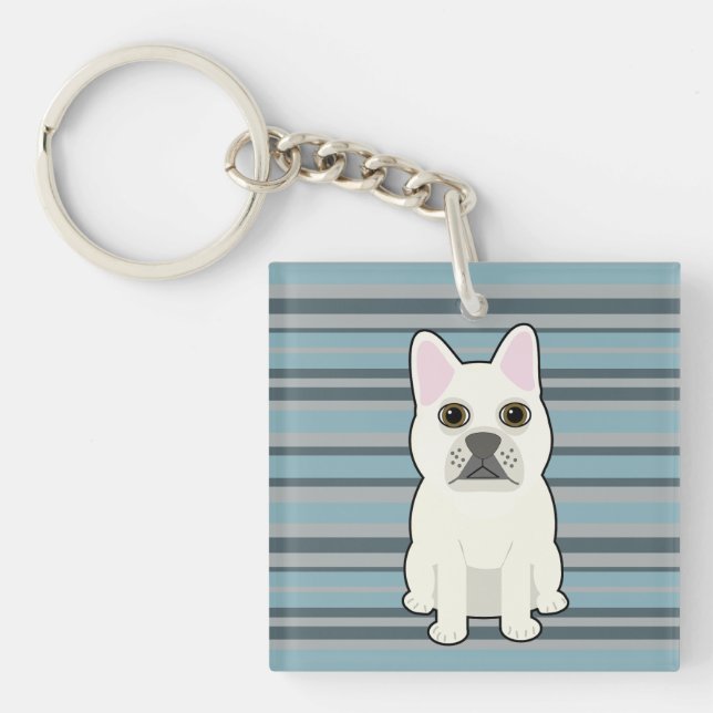 Cute French Bulldog Blue Striped (Framsidan)