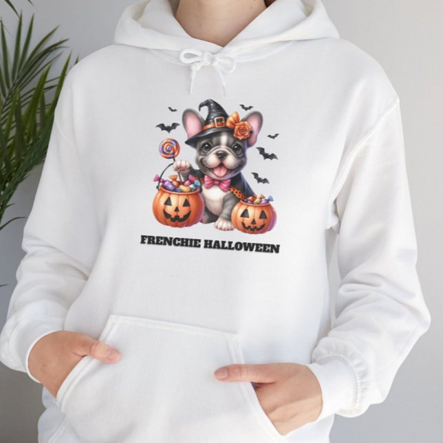 Cute French Bulldog Halloween Candy Witch T Shirt (Skapare uppladdad)