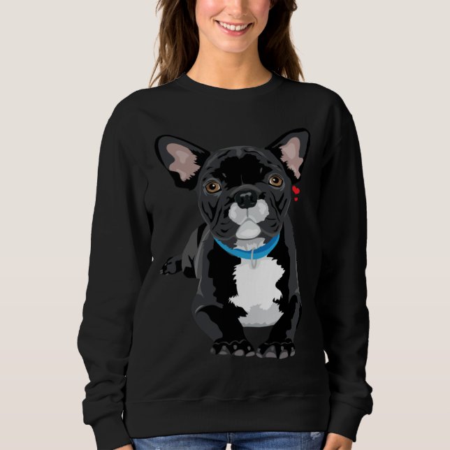 cute French Bulldog T Shirt (Framsida)