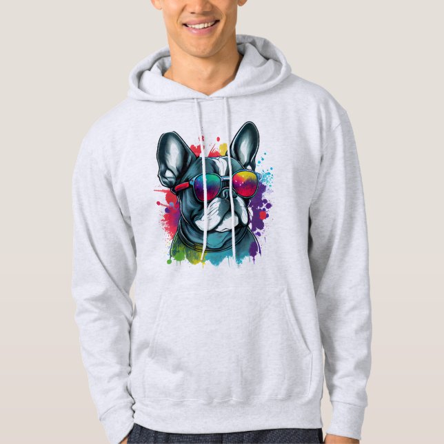 Cute Frenchie Dog Hoodie (Framsida)
