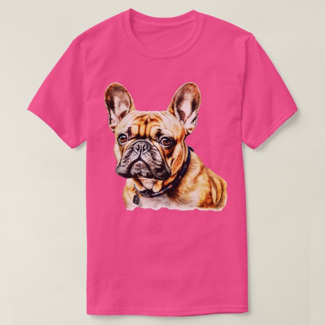 Cute Frenchie Hund T Shirt (Design framsida)
