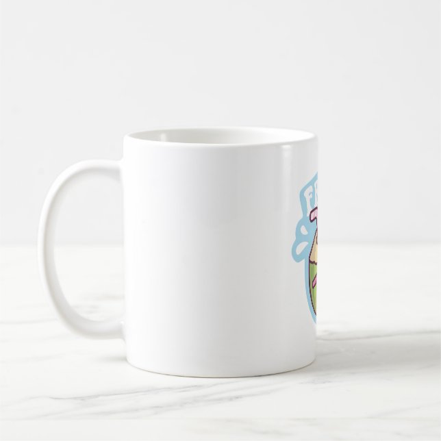 Cute Fresh Coconut Vatten Umbrella Kaffemugg (Vänster)