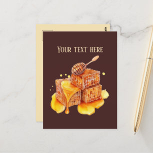 Cute Fresh honey-leverantörer lägger till text vyk Vykort