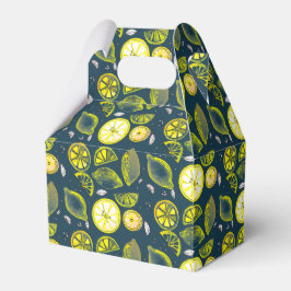 Cute Fresh Summer Lemon Citrus Doodle Gult Blue Presentaskar