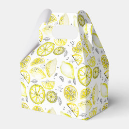 Cute Fresh Summer Lemon Citrus Doodle Gult Presentaskar