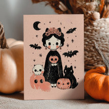 Cute Frida Kahlo Rosa Pasteloween Happy halloween