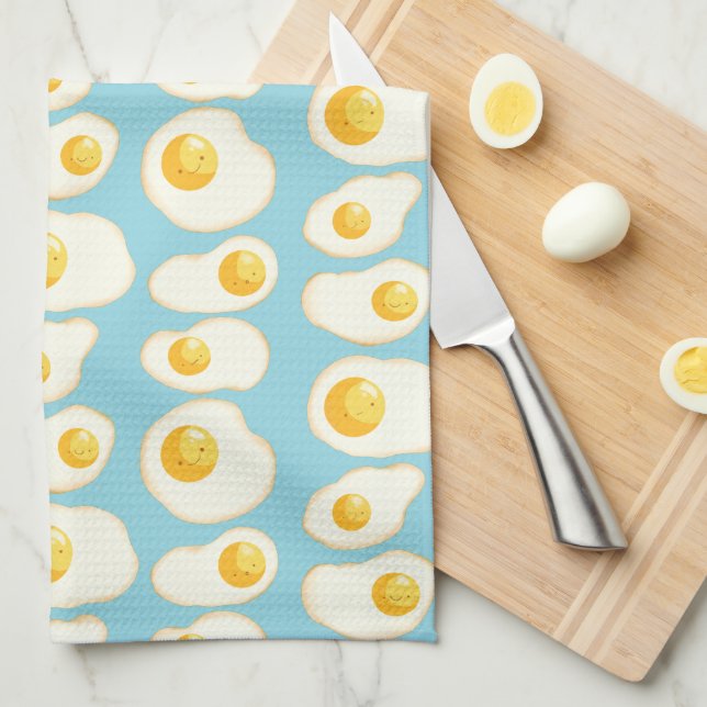 Cute Fried-ägg Kökshandduk (Vikt i Fjärdedel)