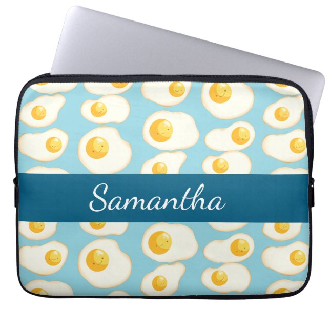 Cute Fried-ägg Laptop Fodral (Framsidan)