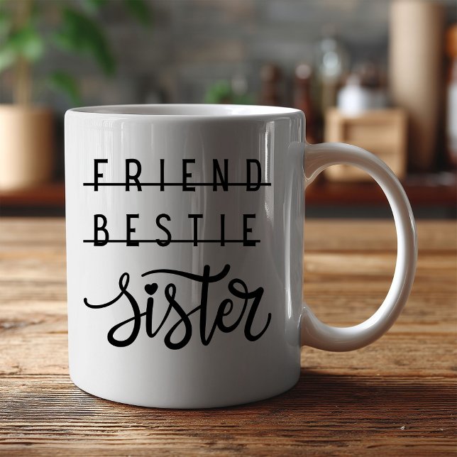 Cute Friend Bestie Sister Kaffemugg (Skapare uppladdad)