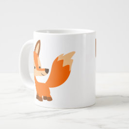 Cute Friendent Tecknad Fox Jumbo Mugg