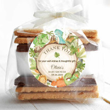 Cute Friendly Dinosaur Baby Shower Birthday Favor