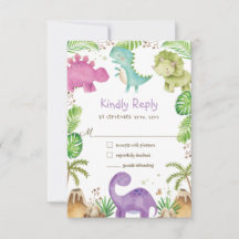 Cute Friendly Dinosaurs Baby Shower 1:a födelsedag