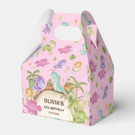 Cute Friendly Dinosaurs Girl Birthday Baby Shower Presentaskar