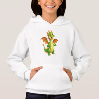 Cute Friendly Green Dragon Cartoon Illustration T Shirt