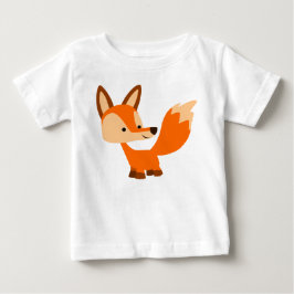 Cute Friendly Tecknad Fox Baby T-Shirt