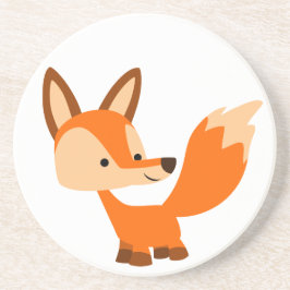 Cute Friendly Tecknad Fox Underlägg