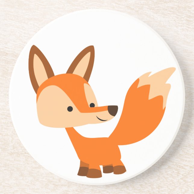 Cute Friendly Tecknad Fox Underlägg (Framsidan)