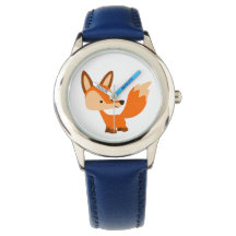 Cute Friendly Tecknad Fox Watch