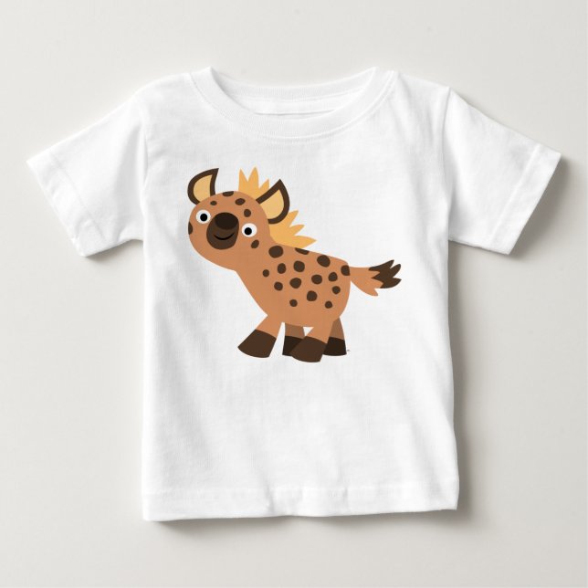 Cute Friendly Tecknad Hyena Baby T-Shirt (Framsida)