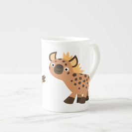 Cute Friendly Tecknad Hyena Benporslin Mugg