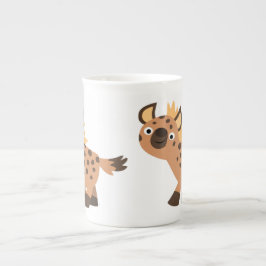 Cute Friendly Tecknad Hyena Benporslin Mugg