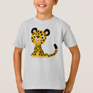Cute Friendly Tecknad Jaguar Children T-Shirt