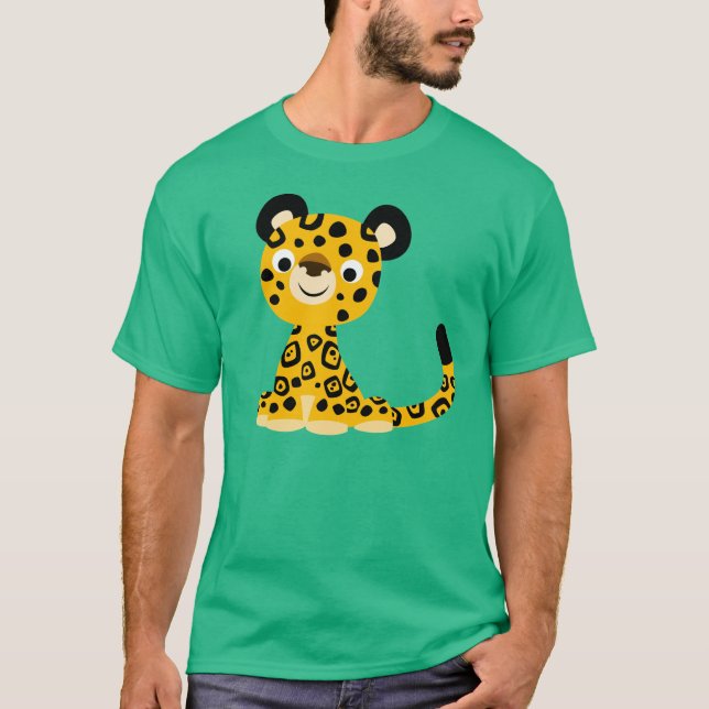Cute Friendly Tecknad Jaguar T-Shirt (Framsida)