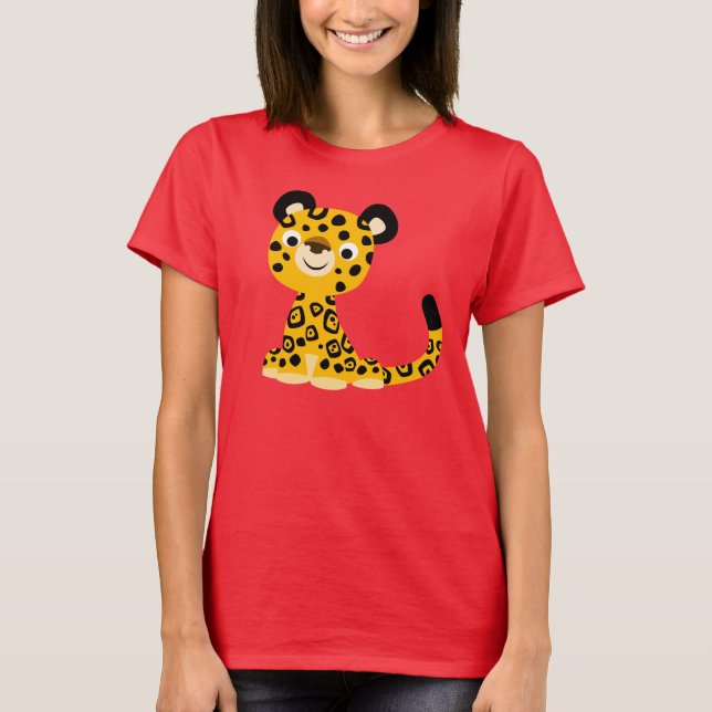 Cute Friendly Tecknad Jaguar Women T-Shirt (Framsida)
