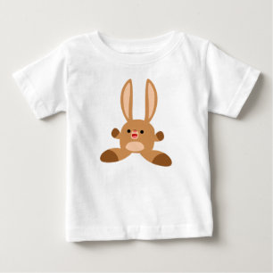 Cute Friendly Tecknad Rabbit Baby T-Shirt