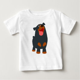 Cute Friendly Tecknad Rottweiler Baby T-Shirt