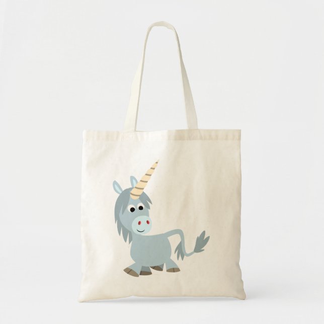 Cute Friendly Tecknad Unicorn Bag Tygkasse (Framsidan)