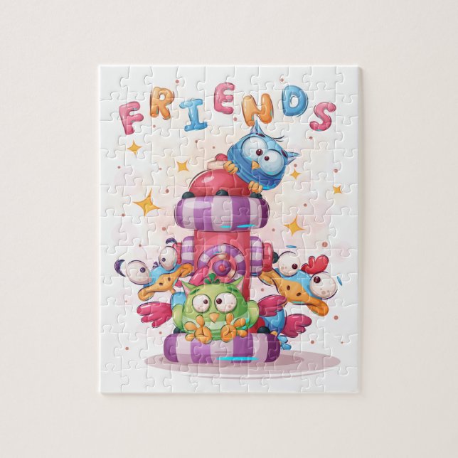 Cute Friends Bird Pussel (Vertikal)