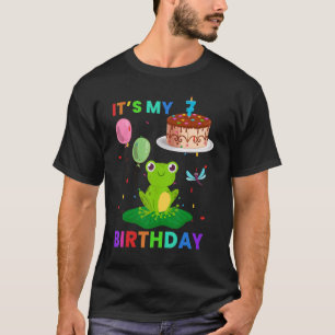 Cute Frog 8:e födelsedagen Frogs Djurgrafik T Shirt