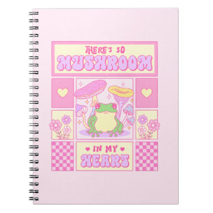 Cute Frog and Mushroom - Funny Romantic Anteckningsbok