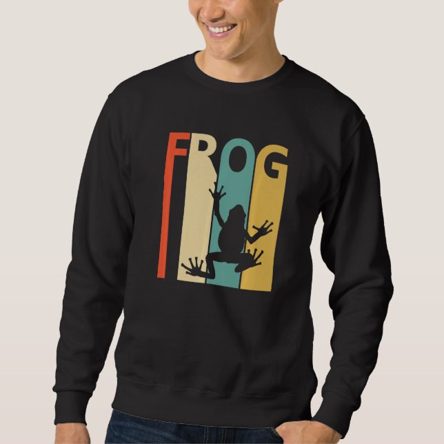 Cute Frog Animal Lång Ärmad Tröja (Framsida)