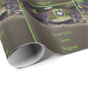 Cute Frog Animal Personlig Ansikte Presentpapper