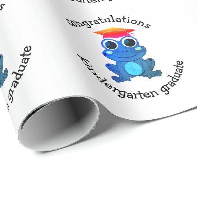 Cute Frog Anpassningsbar Kindergarten Studenten Presentpapper (Rullad Hörn)