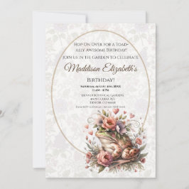 Cute Frog Birthday Invitation for Nature Lover Inbjudningar
