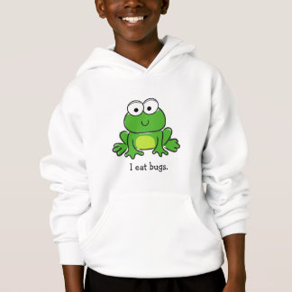Cute Frog Child's Hoodie - jag äter kryp. T Shirt