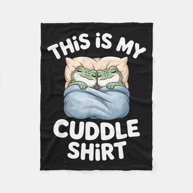 Cute Frog Cozy This Is My Cuddle  Fleecefilt (Framsidan)