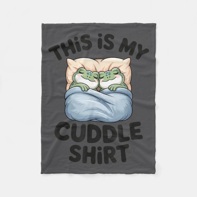 Cute Frog Cozy This Is My Cuddle  Fleecefilt (Framsidan)