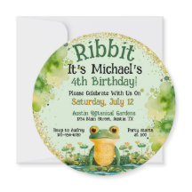 Cute Frog Födelsedagsfest inbjudan