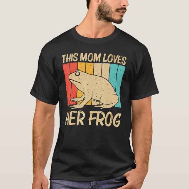 Cute Frog for Mamma Women Toad Catcher sällskapsdj T Shirt (Framsida)