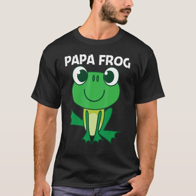 Cute Frog För manar Pappa Forest Zoo Pet Animal Ca T Shirt (Framsida)