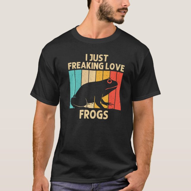 Cute Frog För manar Women Frog Toad Animal Tadpole T Shirt (Framsida)